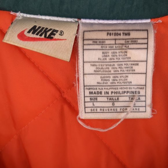 Vintage Nike Jacket Big Logo Embroidery Green Coat - Picture 4 of 9